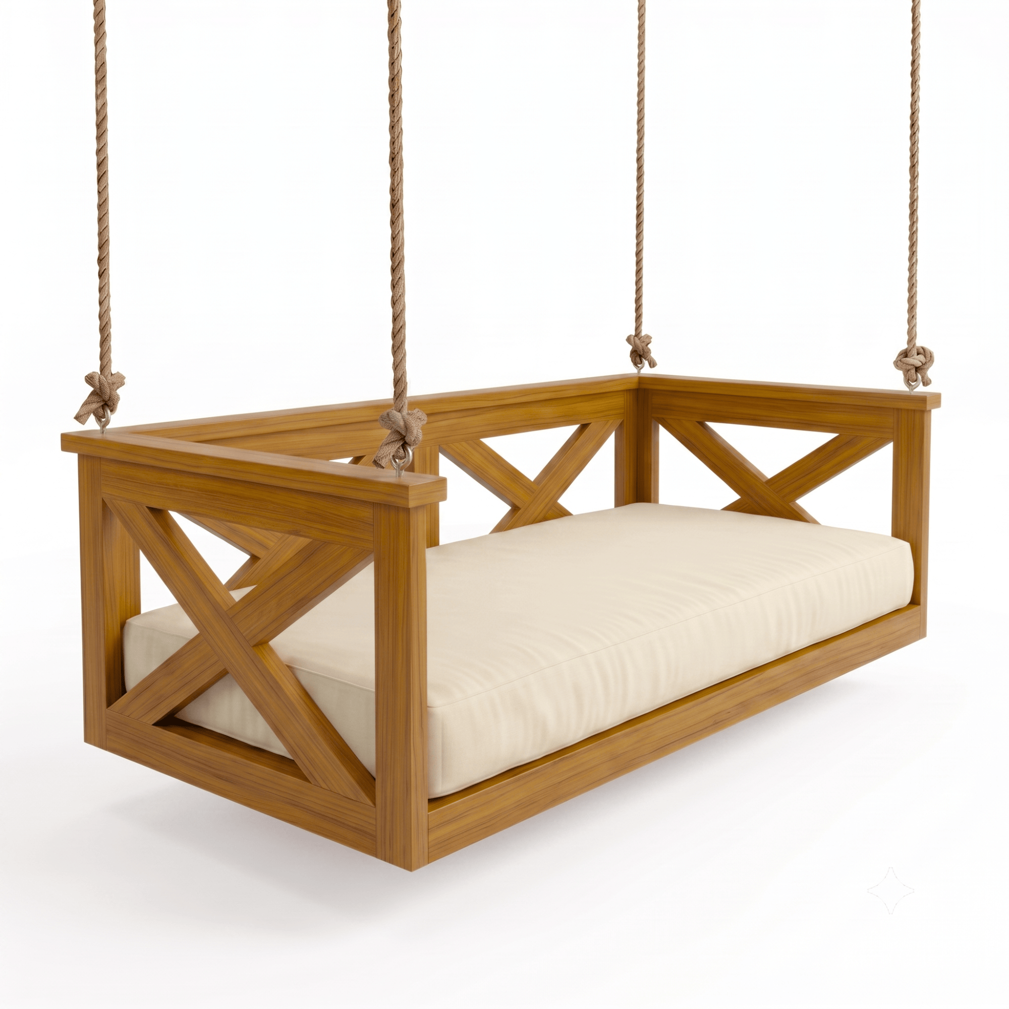 Atlantic Swing Co. The Seabrook Daybed Swing in Teak, Twin