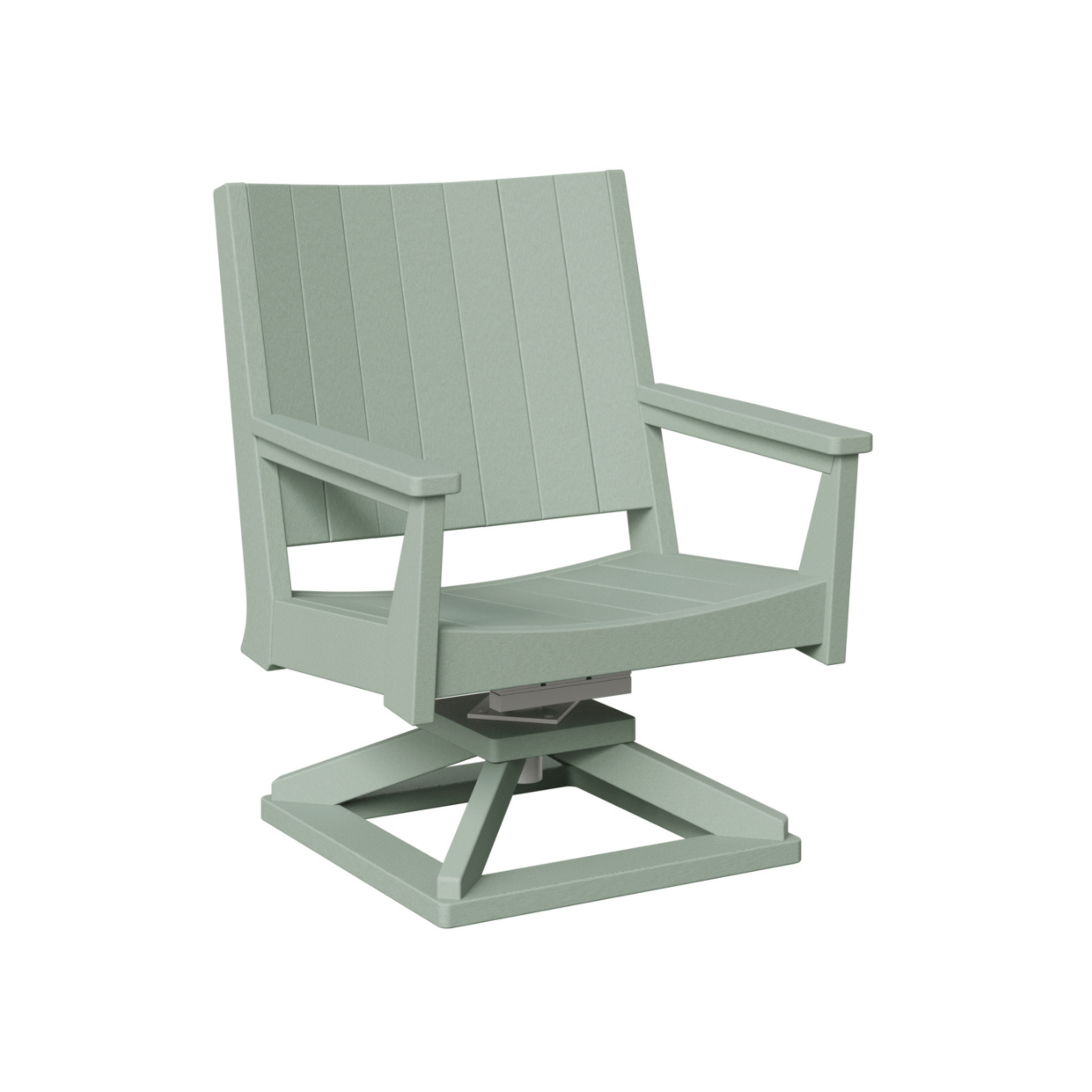 Berlin Gardens Mayhew Chat Poly Lumber Swivel Rocker