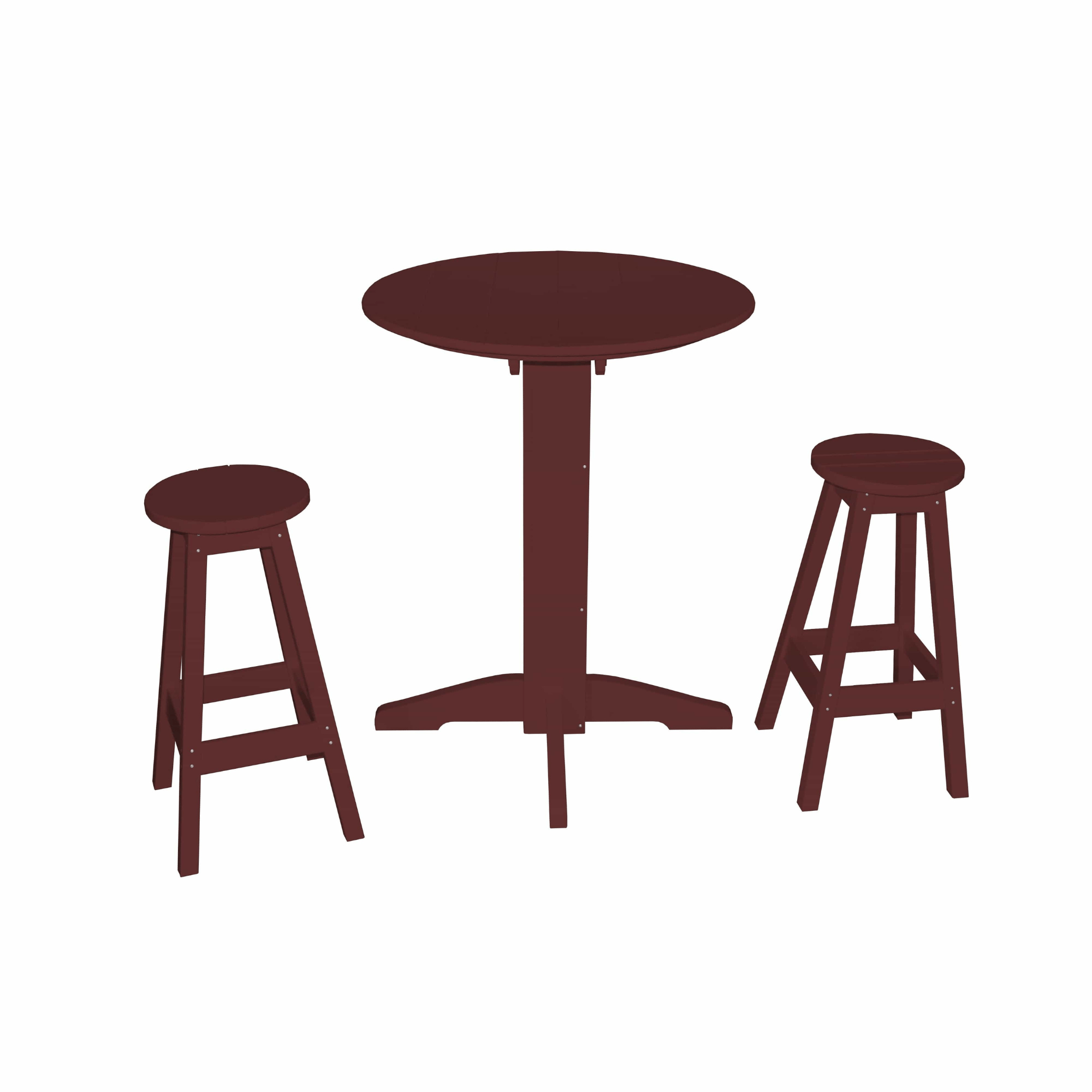 Keystone Amish Co. Sierra 2 Person Poly Round Bar Dining Set