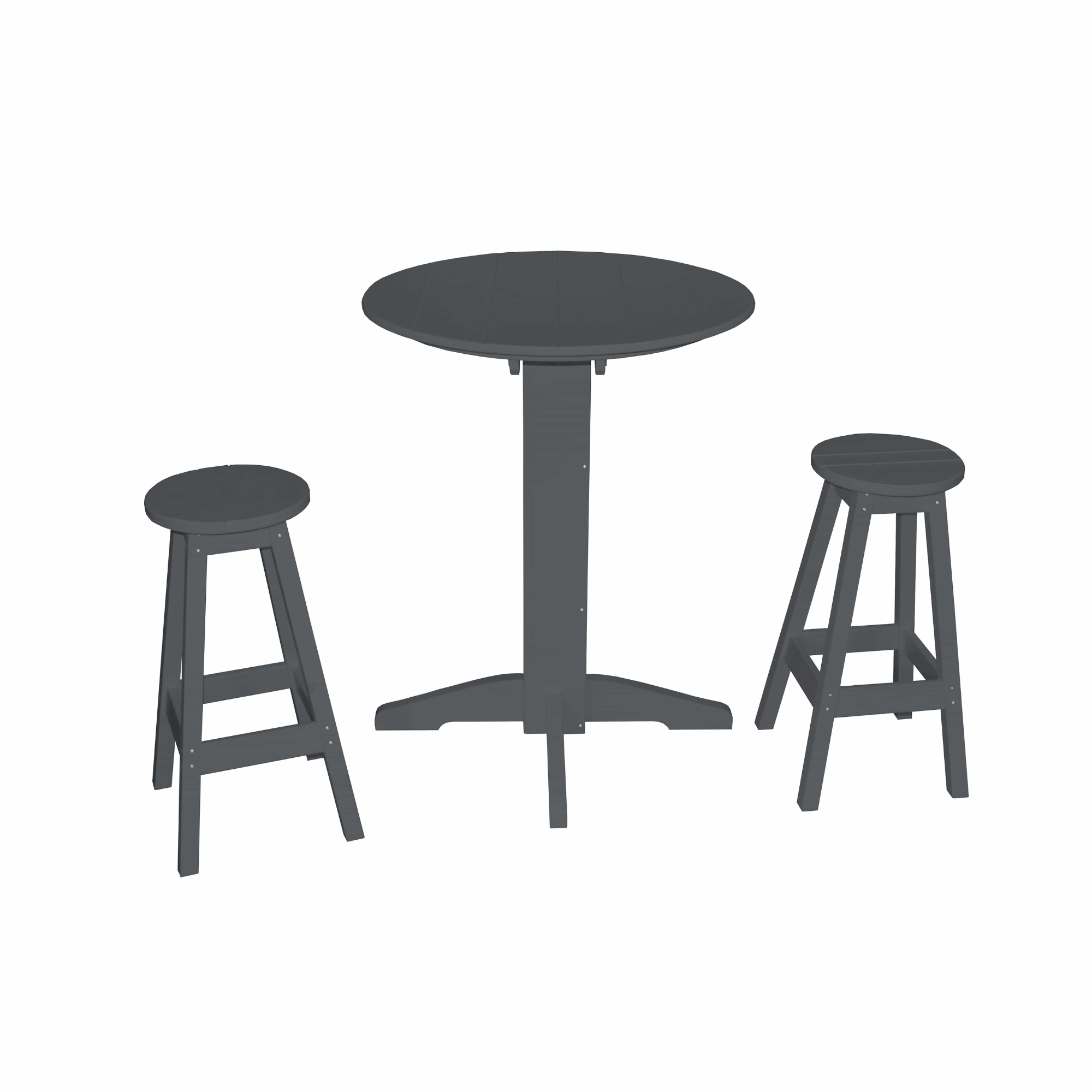 Keystone Amish Co. Sierra 2 Person Poly Round Bar Dining Set