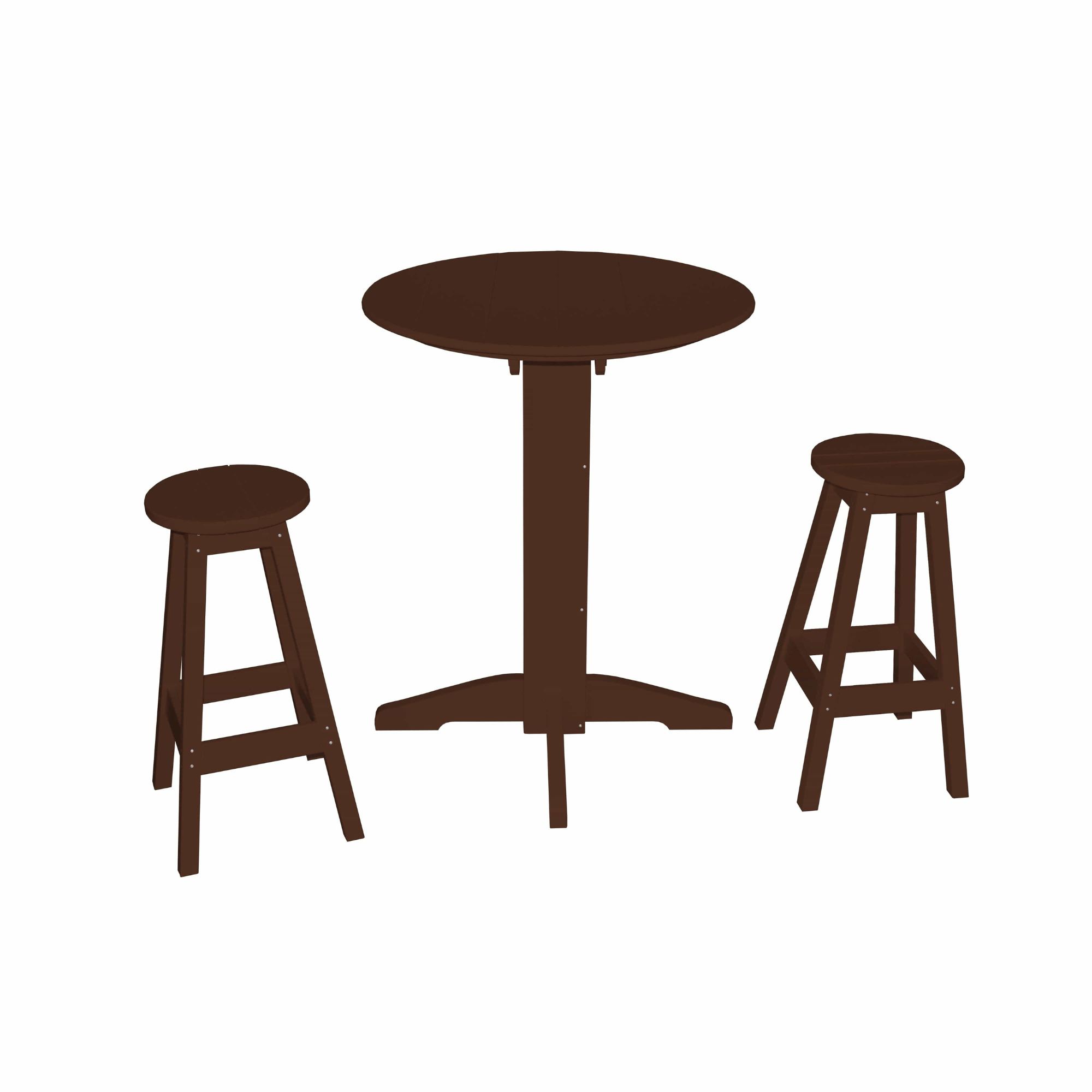 Keystone Amish Co. Sierra 2 Person Poly Round Bar Dining Set