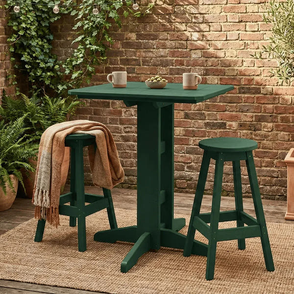 Keystone Amish Co. Sierra 3-Piece Poly Outdoor Bar Set