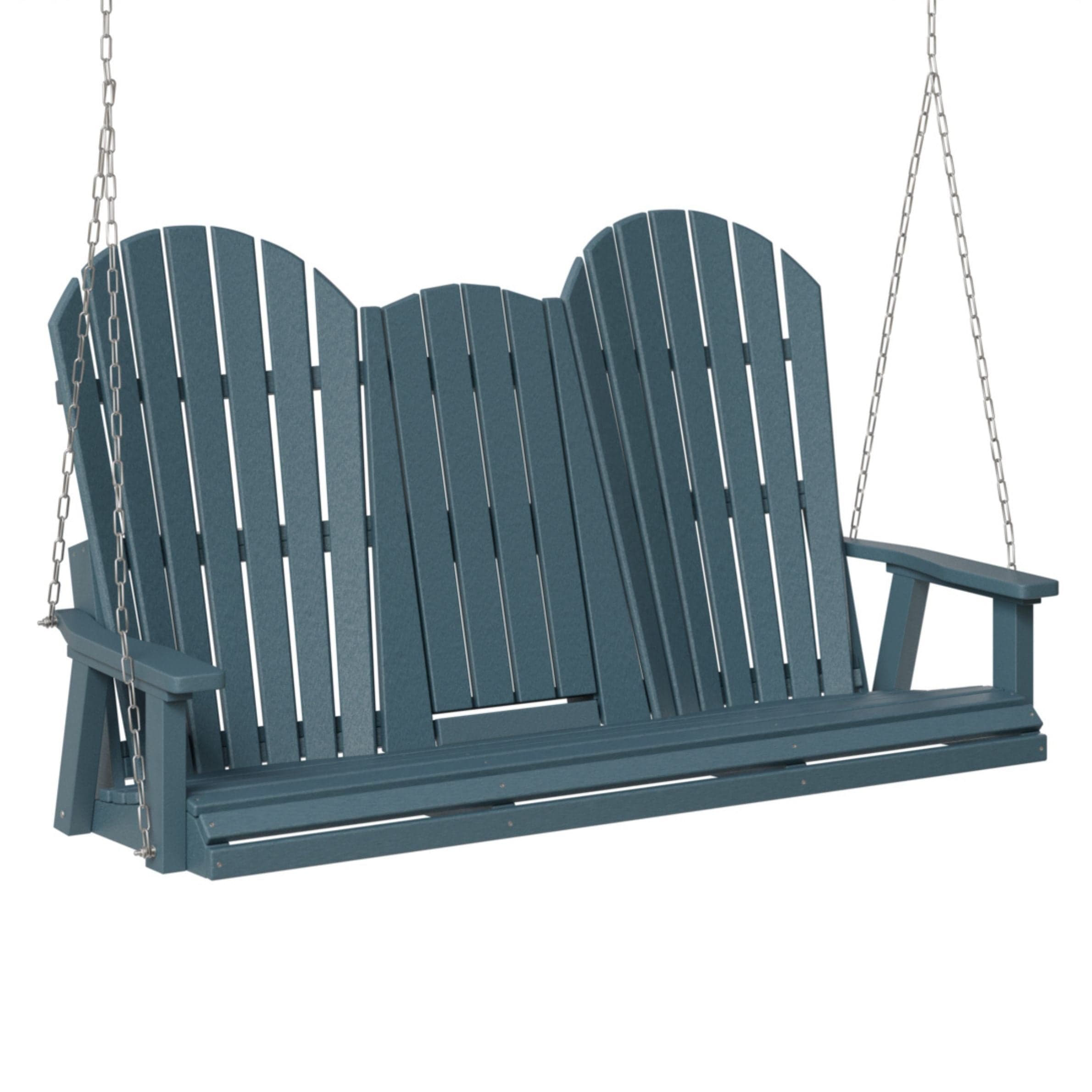 Berlin Gardens Comfo Back Poly Lumber Three Seat Console Swing with Stainless Steel Chains