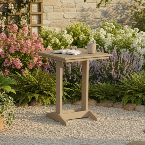 Keystone Amish Co. Poly Composite Square Balcony/Counter Height Side Table