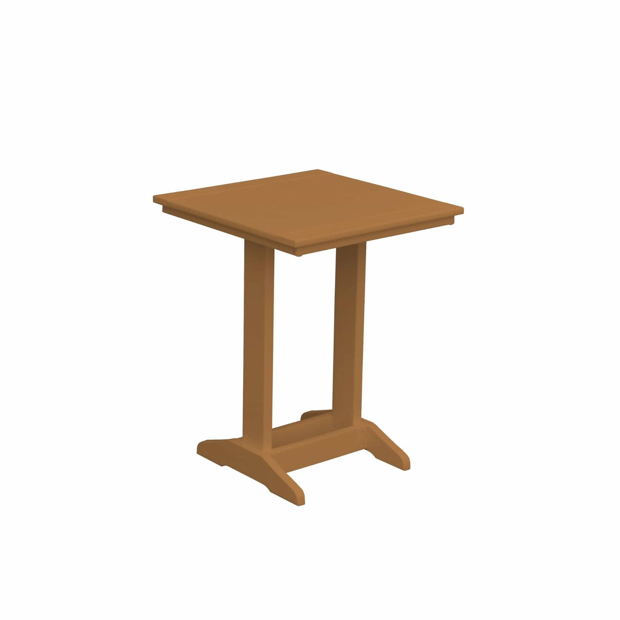 Keystone Amish Co. Poly Composite Square Balcony/Counter Height Side Table