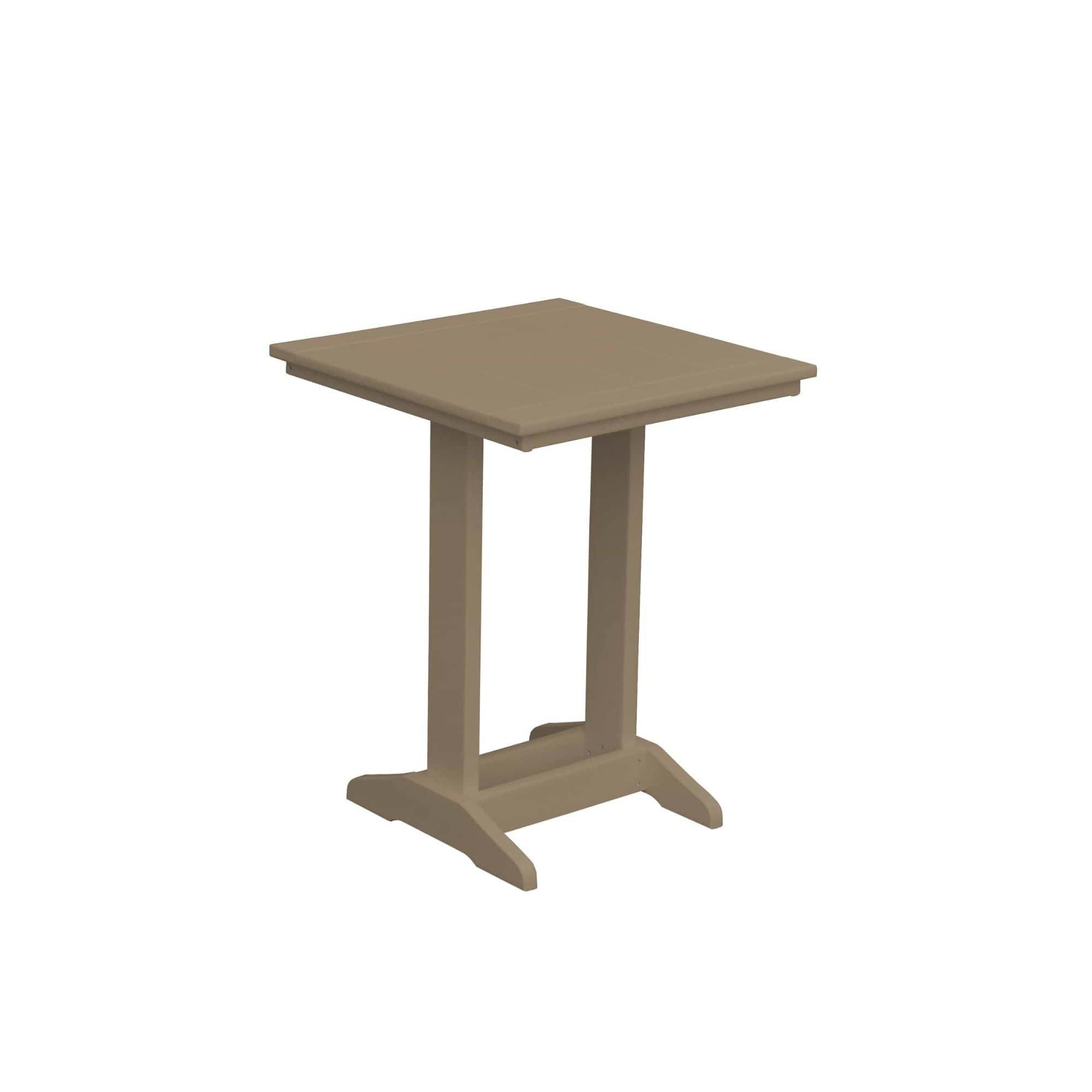 Keystone Amish Co. Poly Composite Square Balcony/Counter Height Side Table