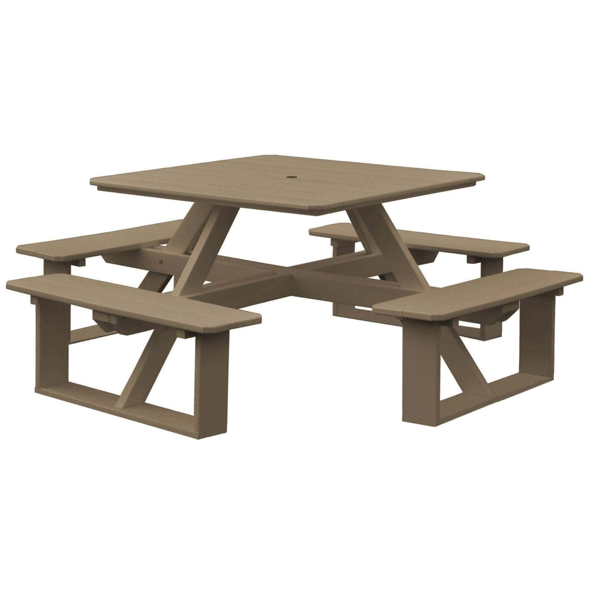 Keystone Amish Co. Poly Composite Square Walk-In Picnic Table