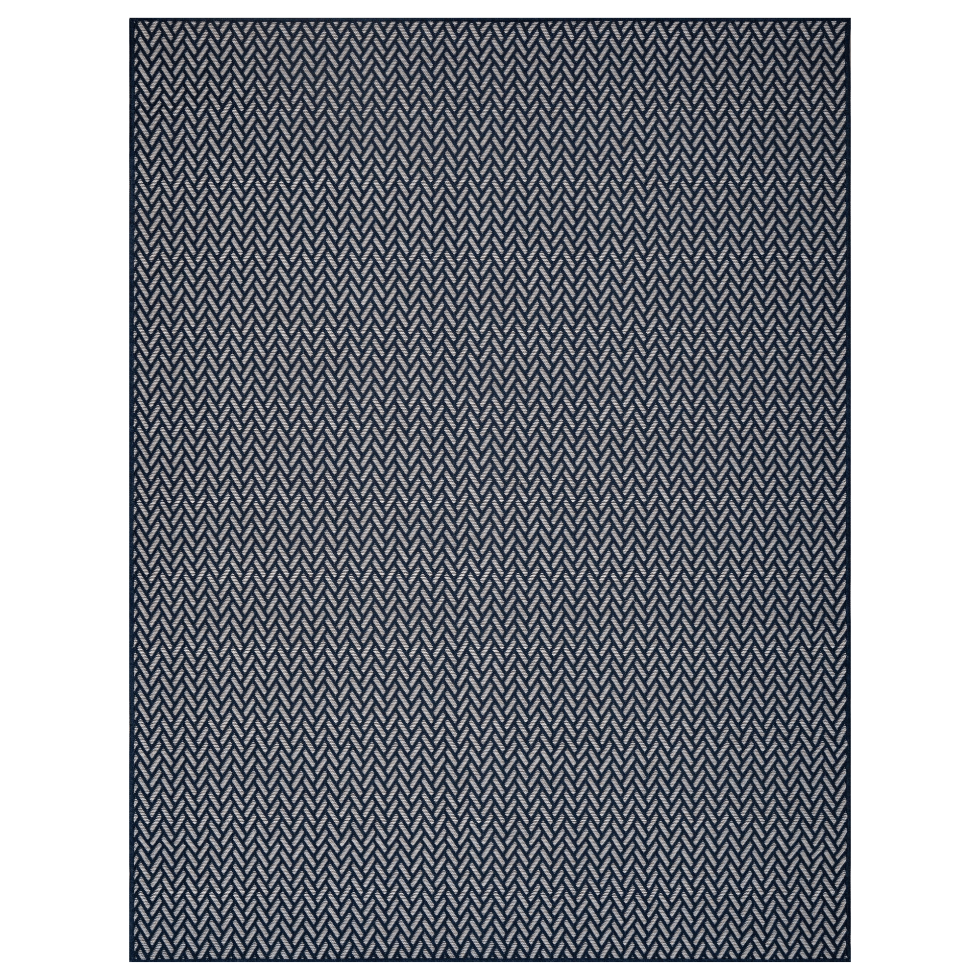East Green Haussmann Chevron Outdoor Area Rug