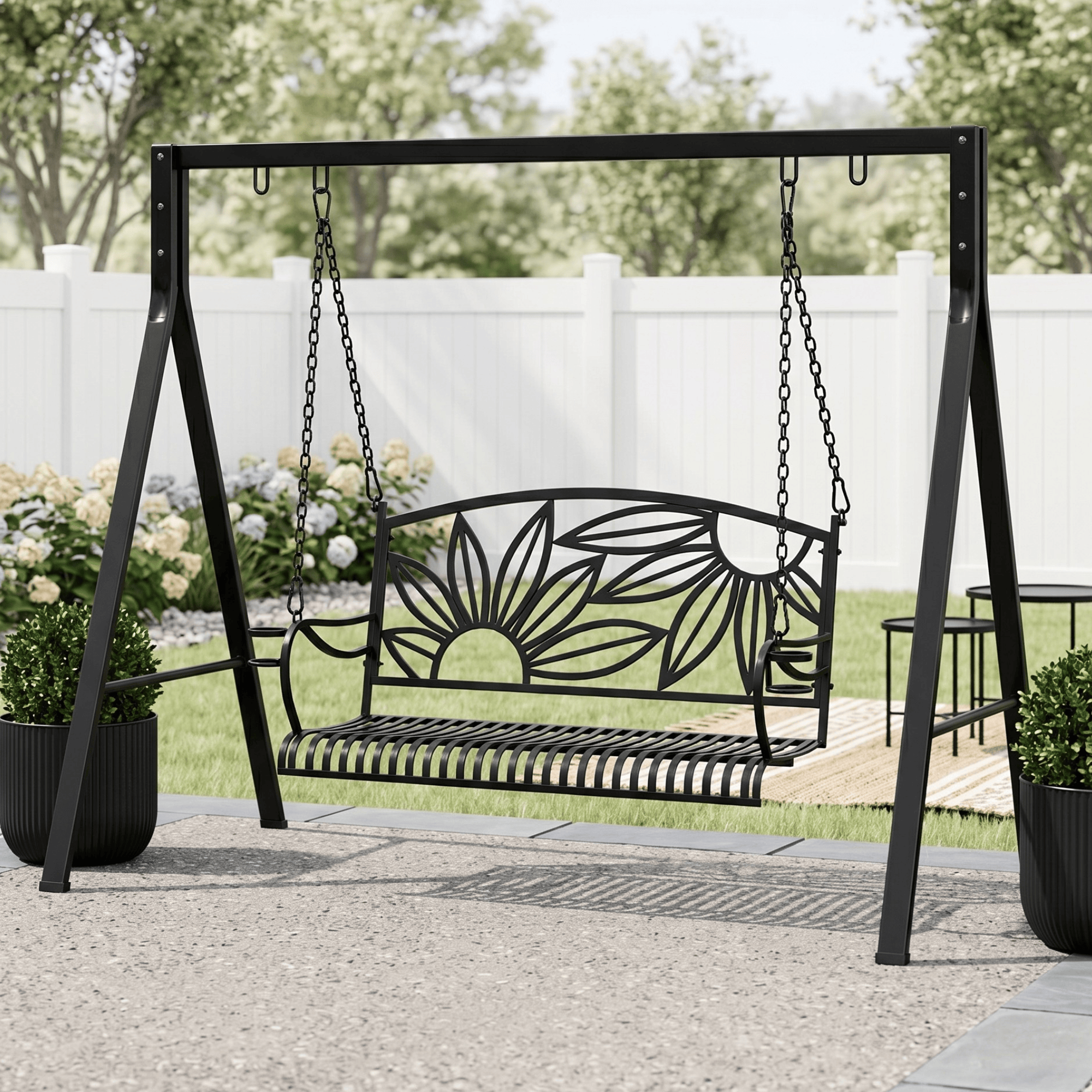 Live Casual Mariposa Metal Swing with Stand