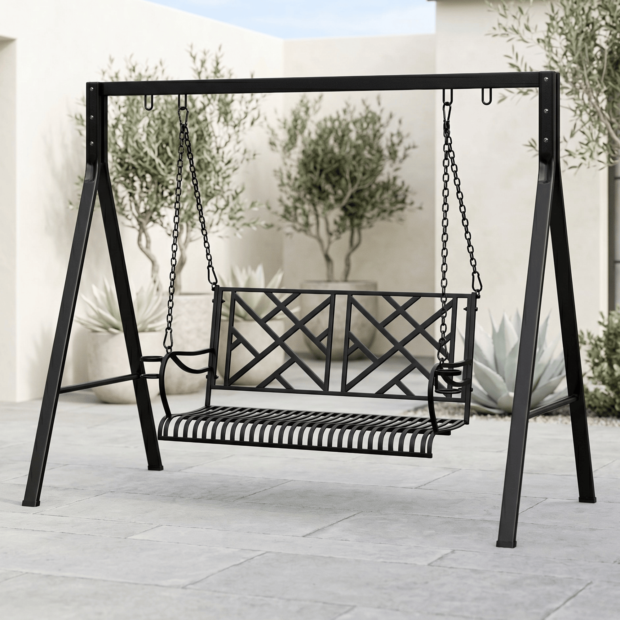 Live Casual Logan Metal Swing with Stand
