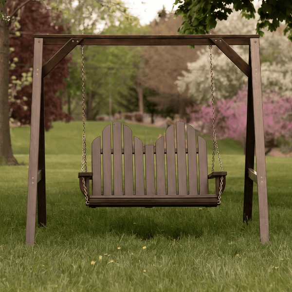 Amish Casual Adirondack Heavy Duty Swing with A-Frame Stand