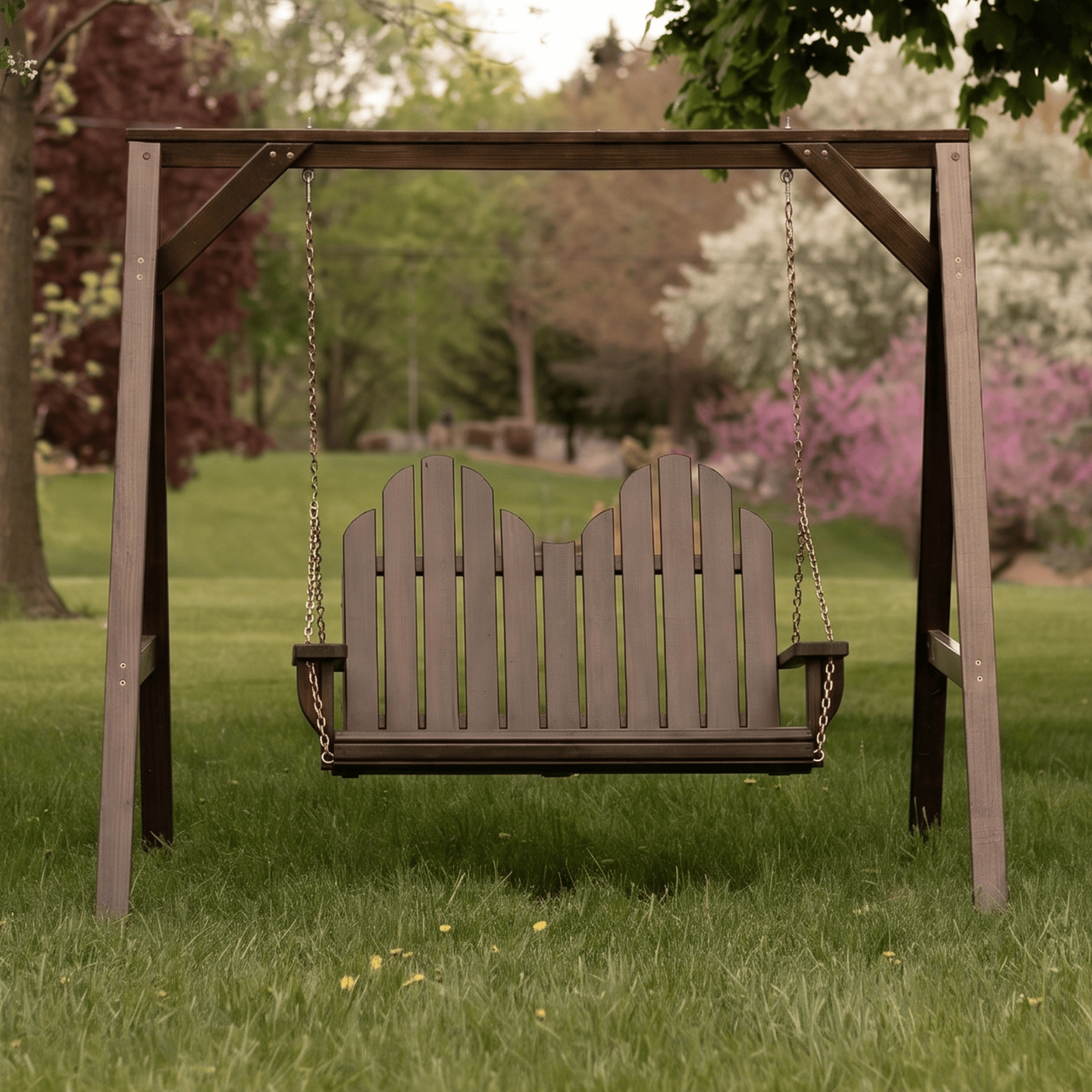 Amish Casual Adirondack Heavy Duty Swing with A-Frame Stand