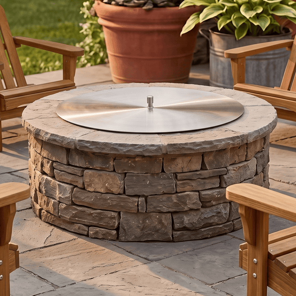 Berlin Gardens Outdoor 21" Round Stainless Steel Burner Cover