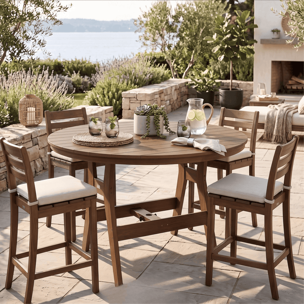 Berlin Gardens Outdoor Round Poly Bar Table