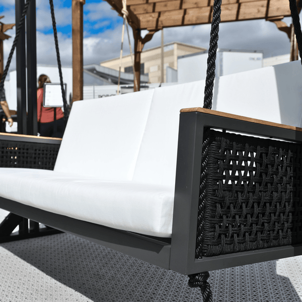 East Green Linden Porch Swing With Cushions