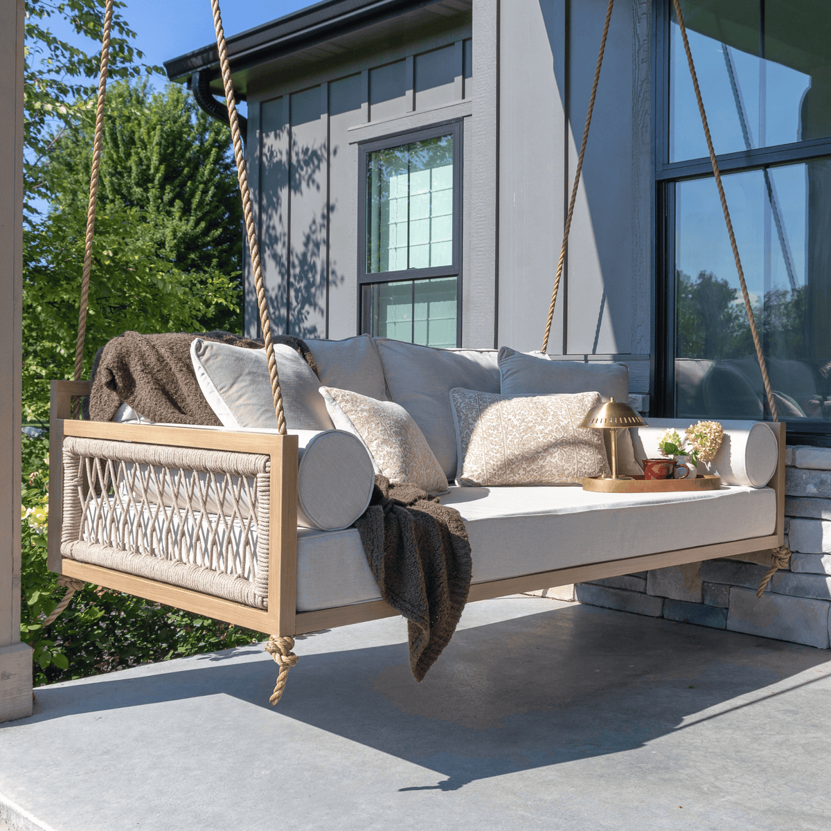 East Green Martin Aluminum Porch Swing Bed