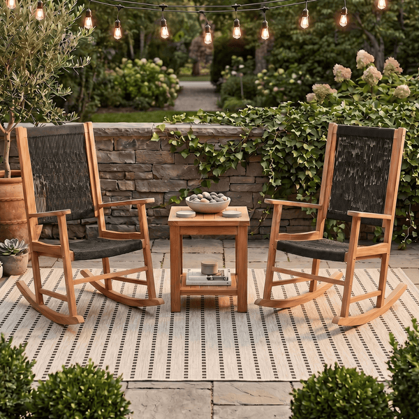 East Green Hudson Rocking Chair Conversation Set