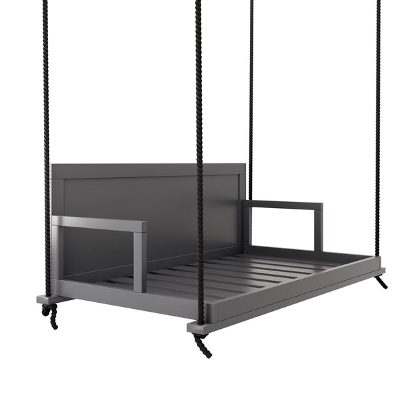 Amish Causal Stratford Porch Swing Bed in Dovetail Grey