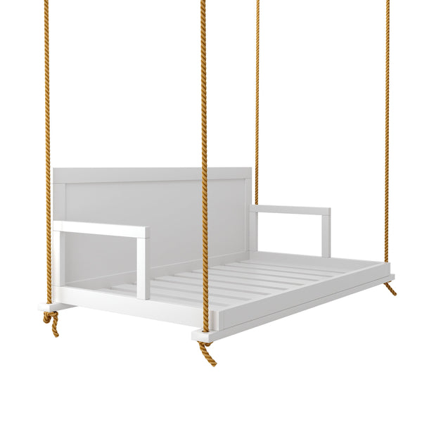 Amish Casual Stratford Swing Bed in Pure White