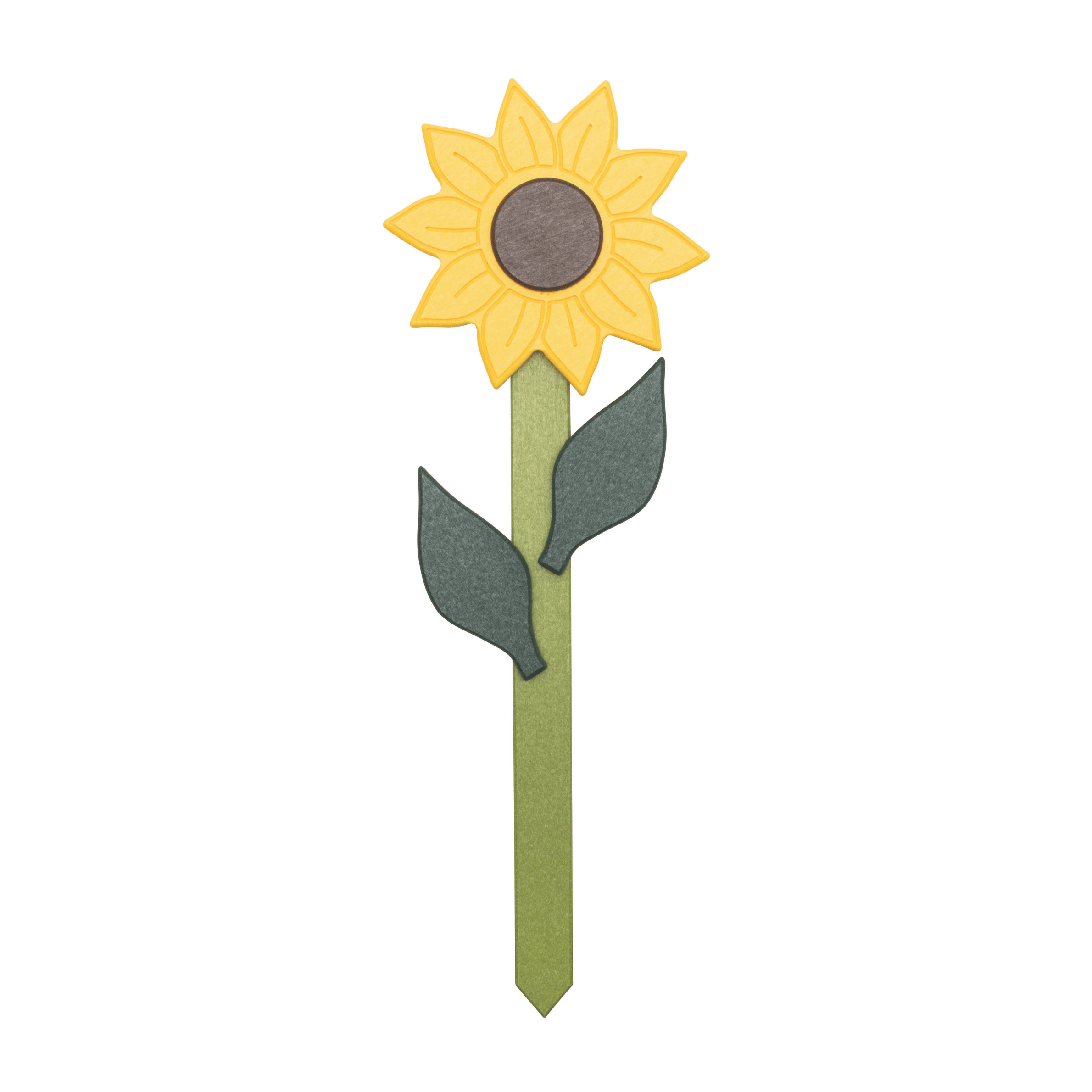 Stratton Field Poly Lumber 24-Inch Sunflower Garden Stake with Leaves