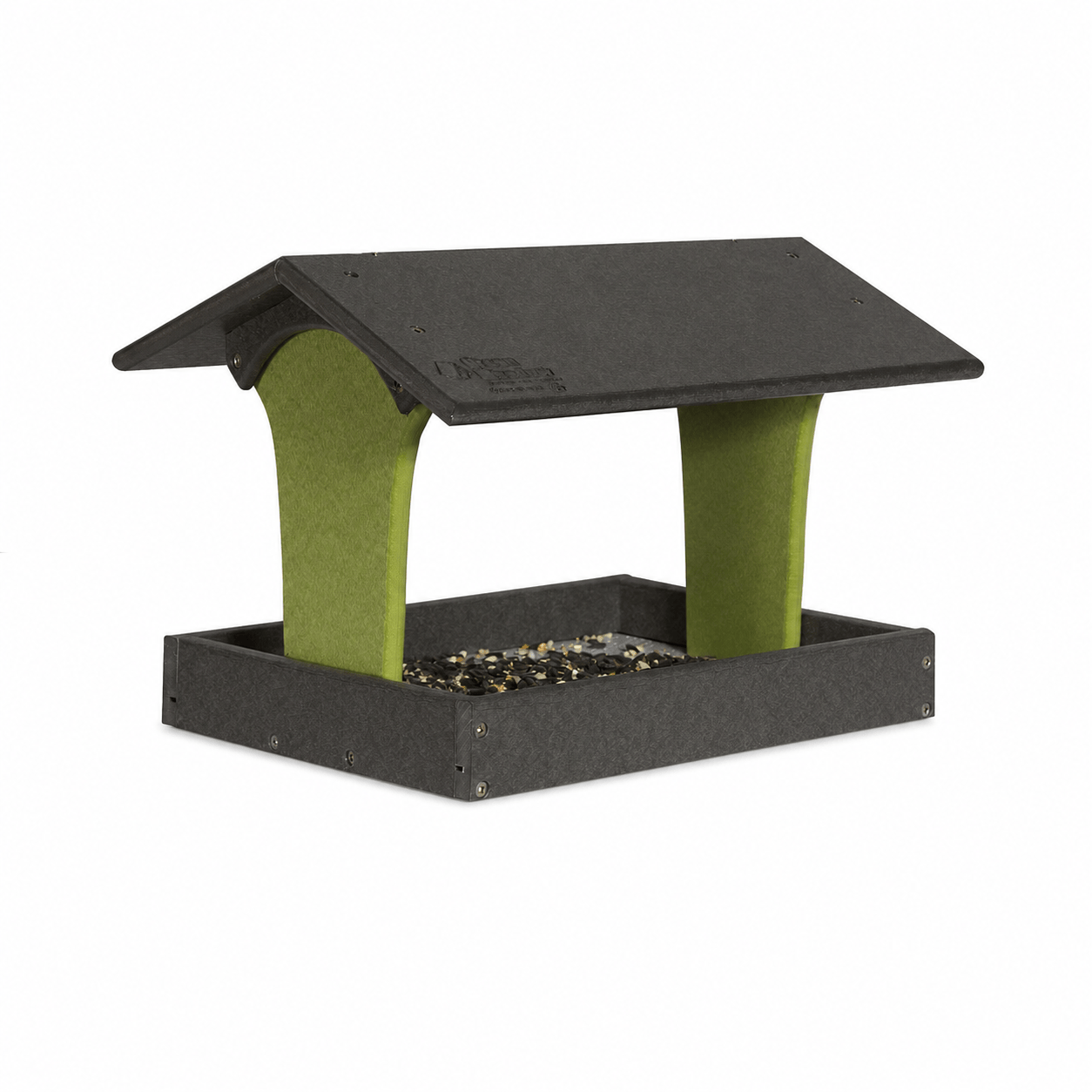 Stratton Field Poly Lumber Hanging or Post-Mount Platform Bird Feeder with Screen Floor