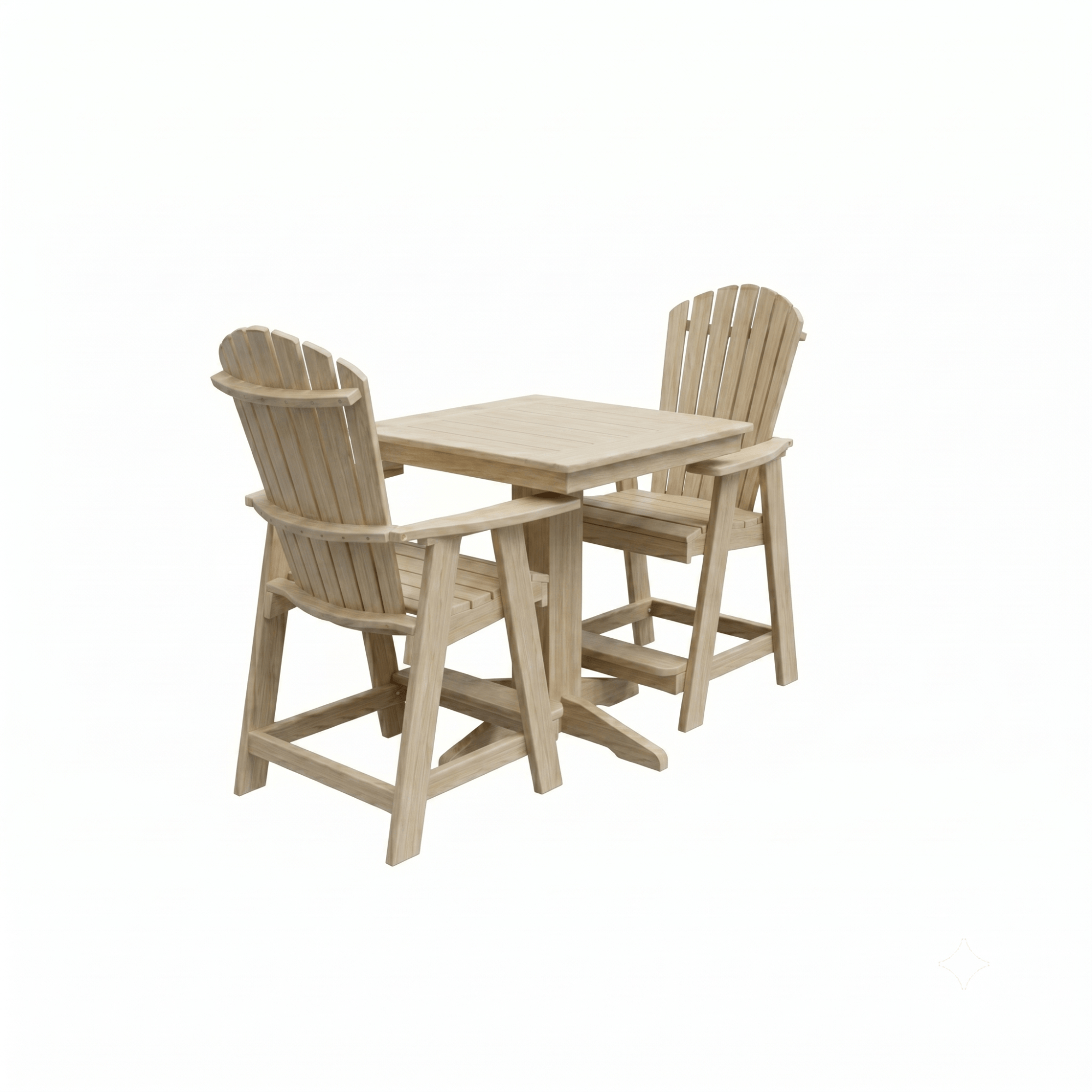 Keystone Amish Co. Sunburst 2-Person Counter Height Poly Dining Set