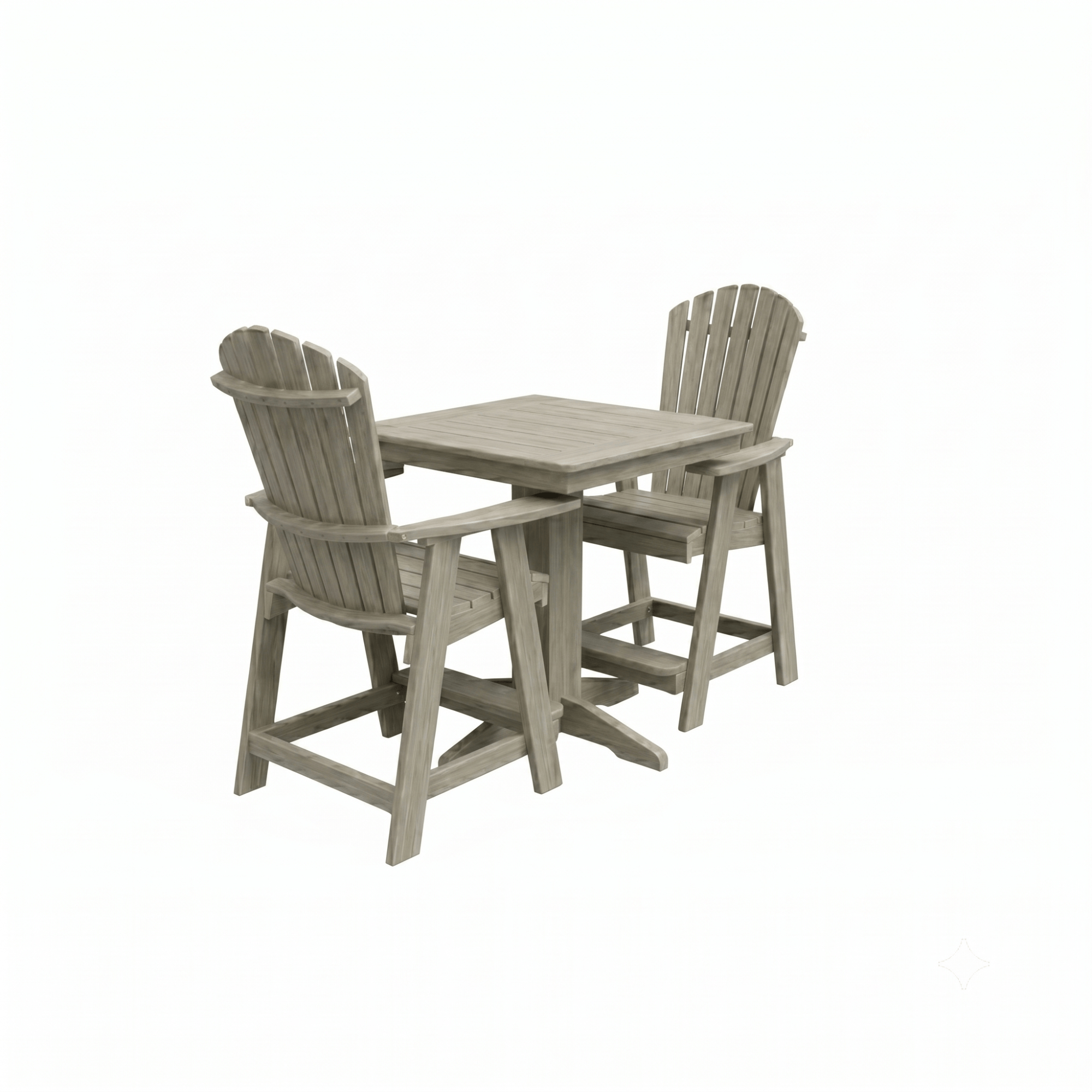 Keystone Amish Co. Sunburst 2-Person Counter Height Poly Dining Set