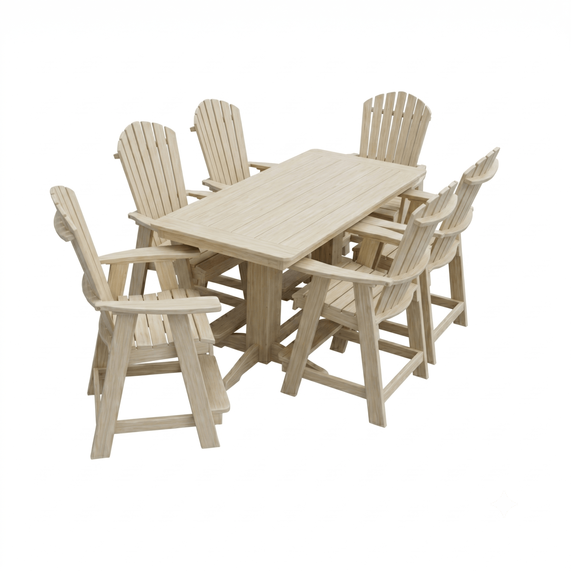 Keystone Amish Co. Sunburst 7-Piece Poly Counter Height Dining Set