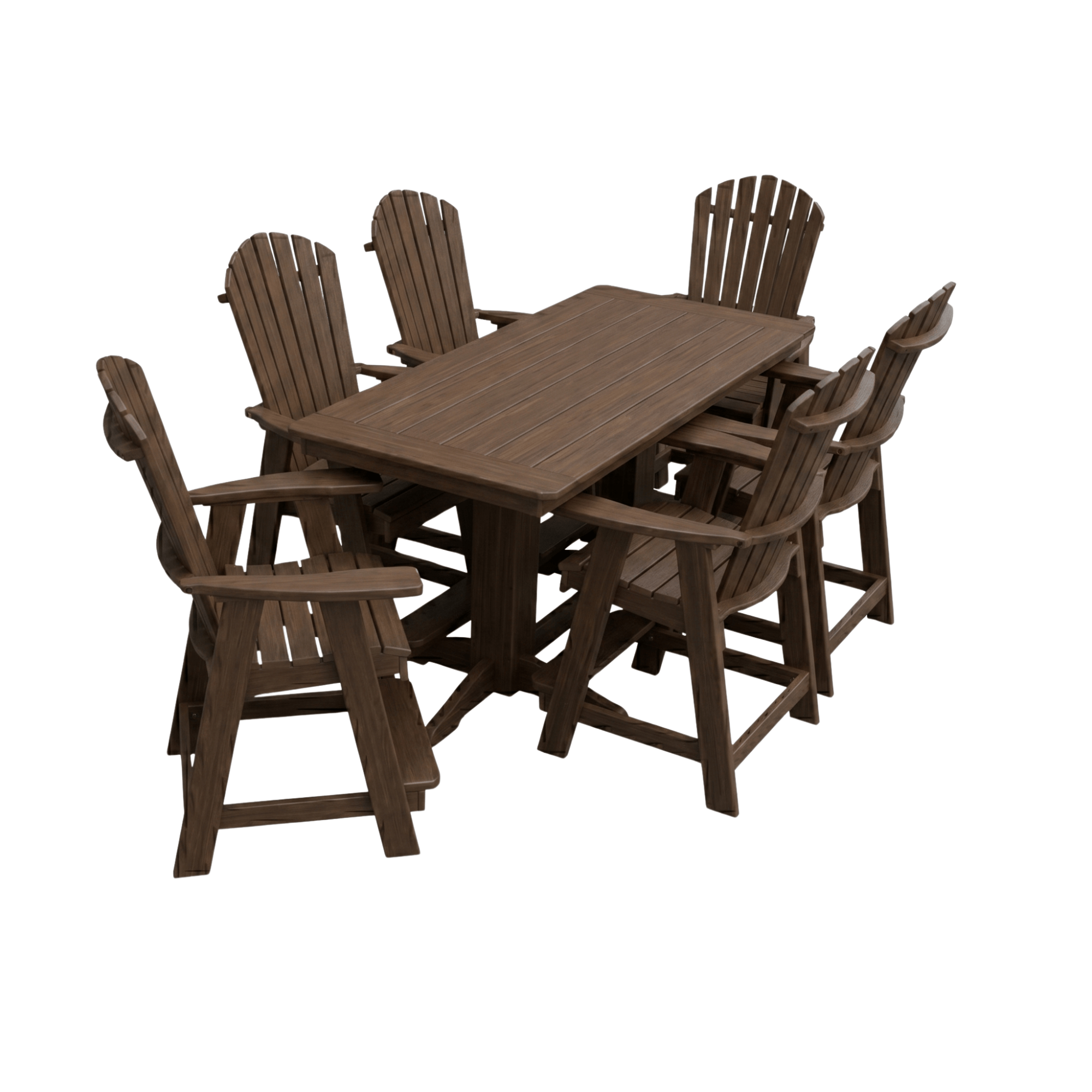 Keystone Amish Co. Sunburst 7-Piece Poly Counter Height Dining Set