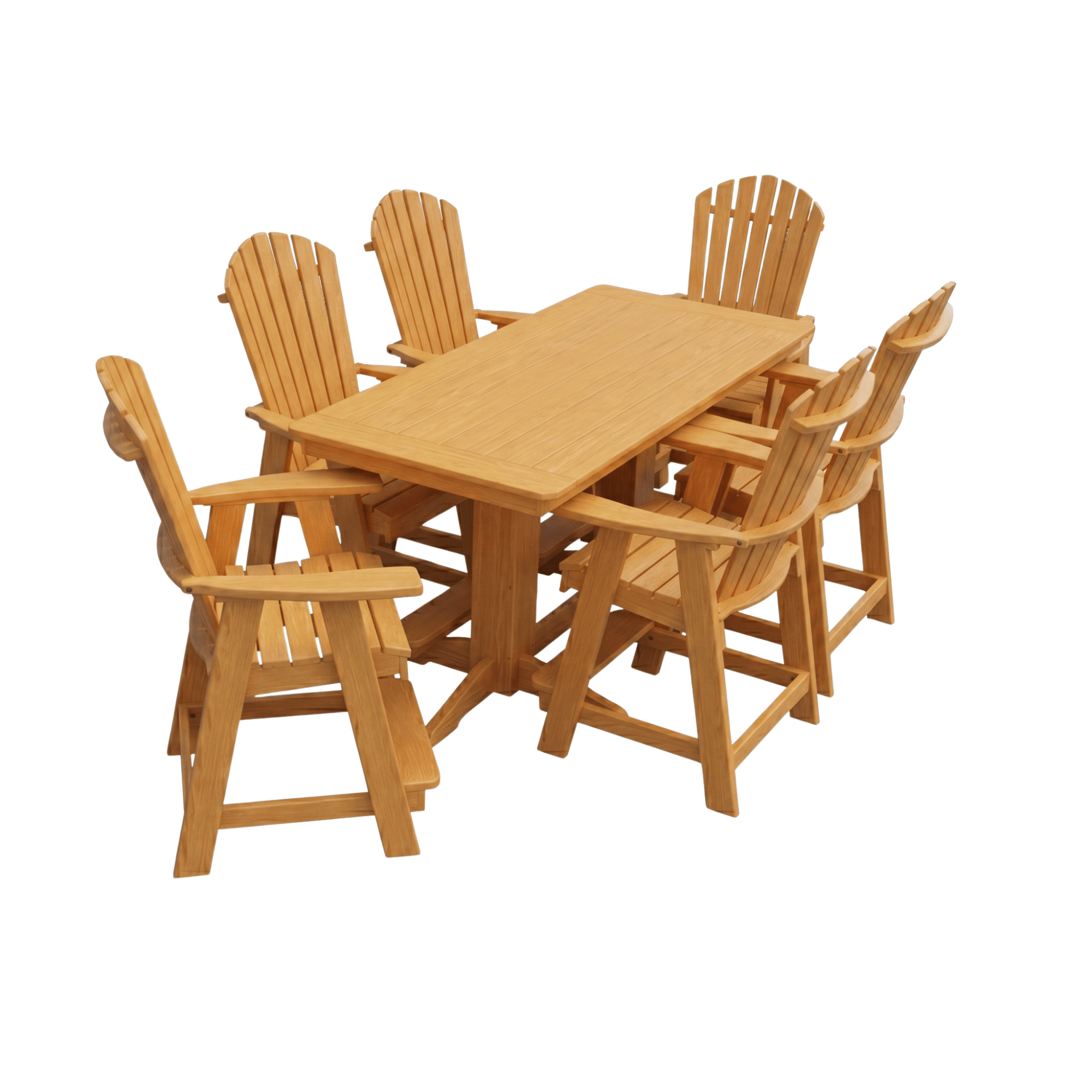 Keystone Amish Co. Sunburst 7-Piece Poly Counter Height Dining Set