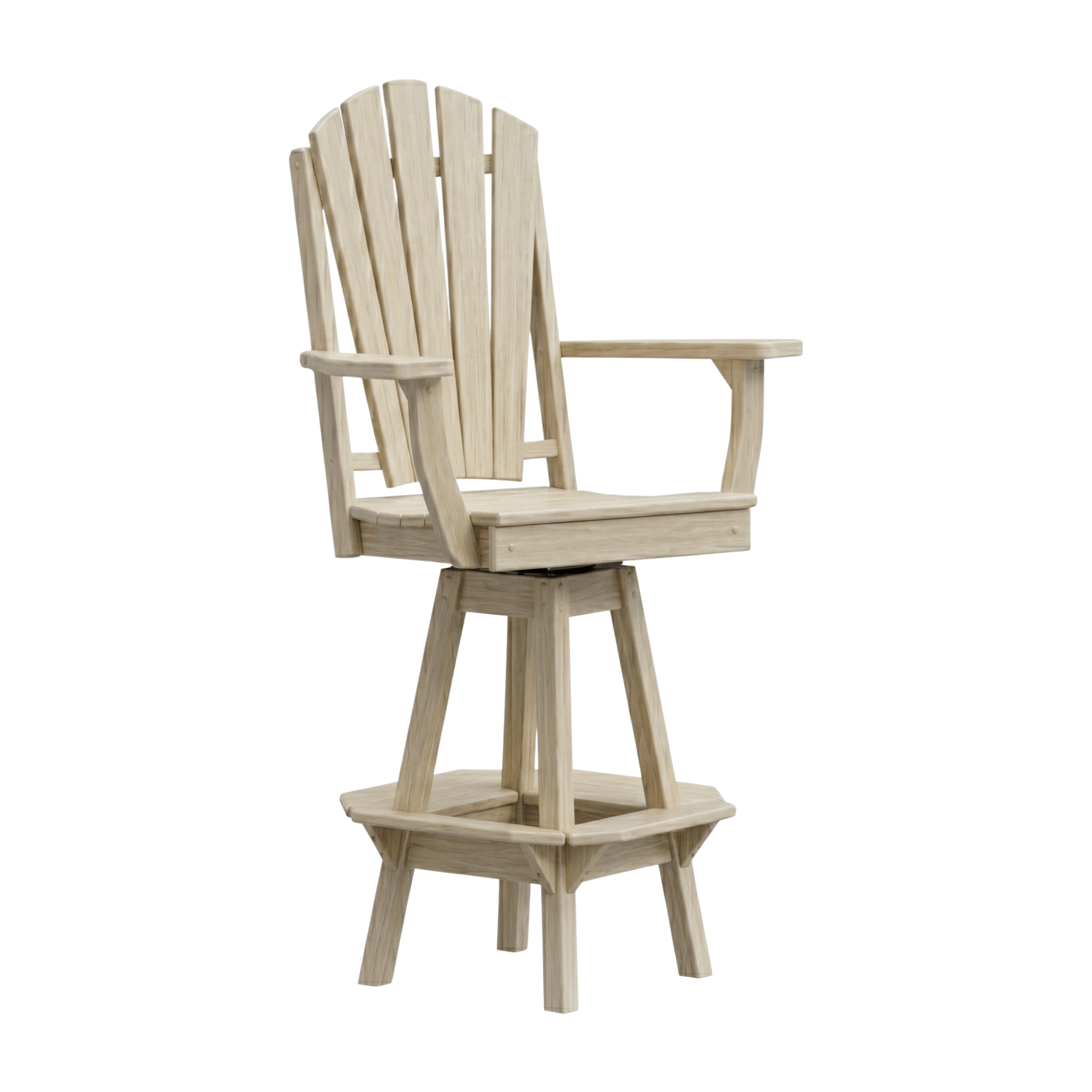 Keystone Amish Co. Sunburst Poly Composite Swivel Bar Chair