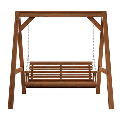 Amish Casual Heavy Duty Roll Back Swing with A-Frame Stand