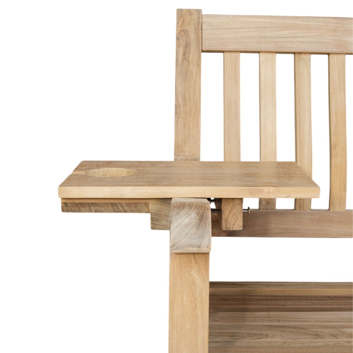East Green Teak Tray with Cupholder