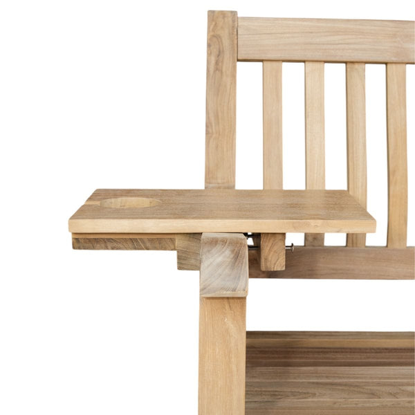 East Green Teak Tray with Cupholder