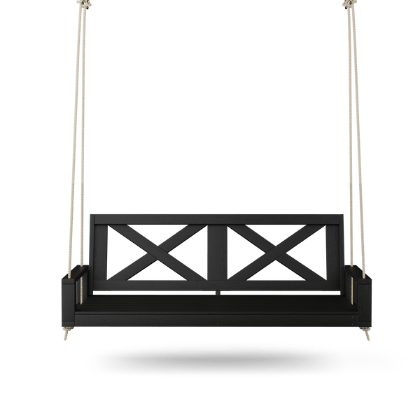 Amish Casual Malvern Porch Swing Bed, 5 Ft Black