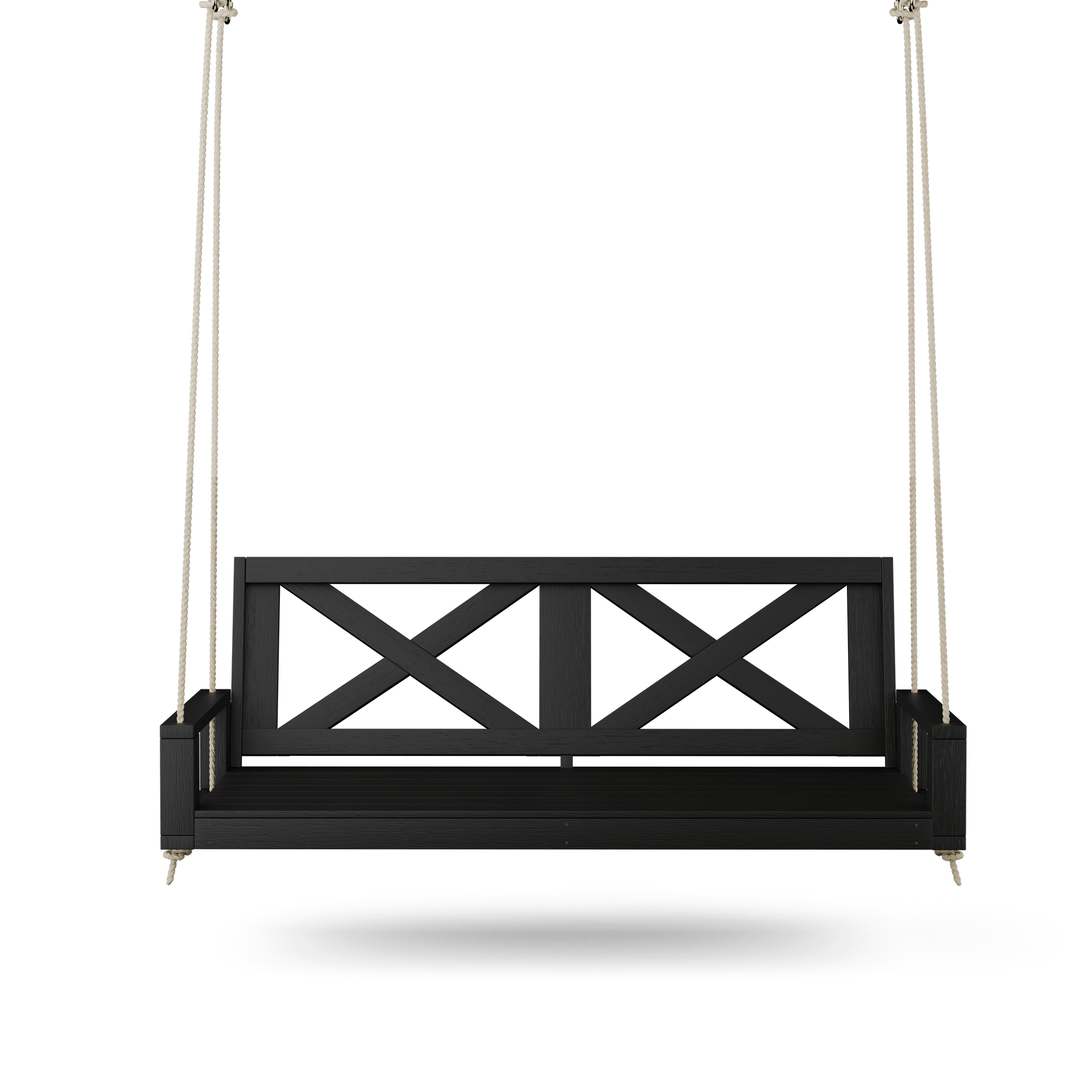 Amish Casual Malvern Porch Swing Bed, 5 Ft Black