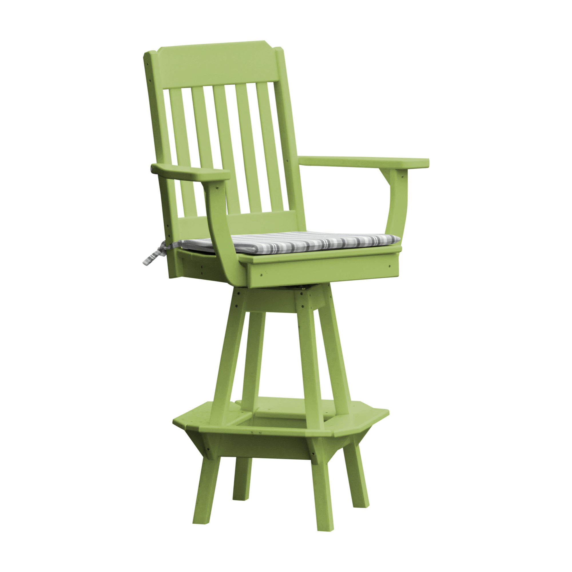 Keystone Amish Co. Traditional Poly Composite Swivel Bar Chair