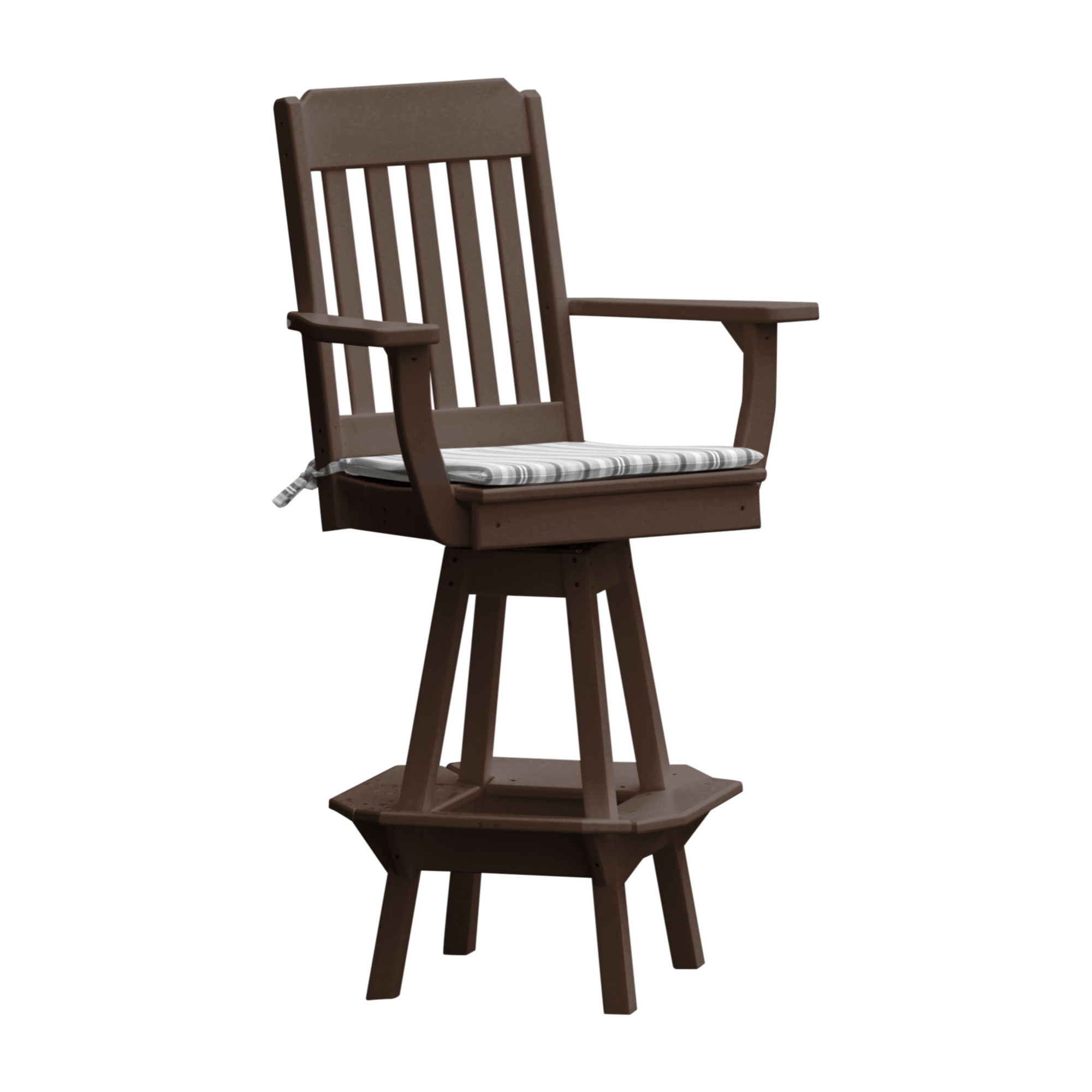 Keystone Amish Co. Traditional Poly Composite Swivel Bar Chair