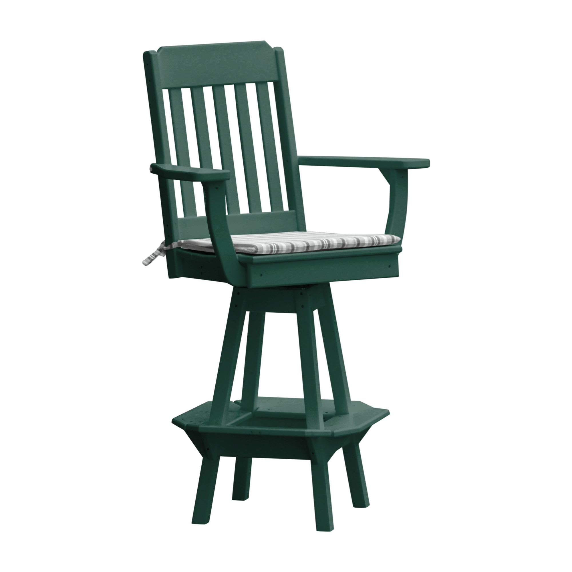 Keystone Amish Co. Traditional Poly Composite Swivel Bar Chair