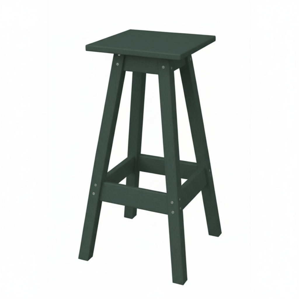 Keystone Amish Co. Poly Square Outdoor Bar Stool