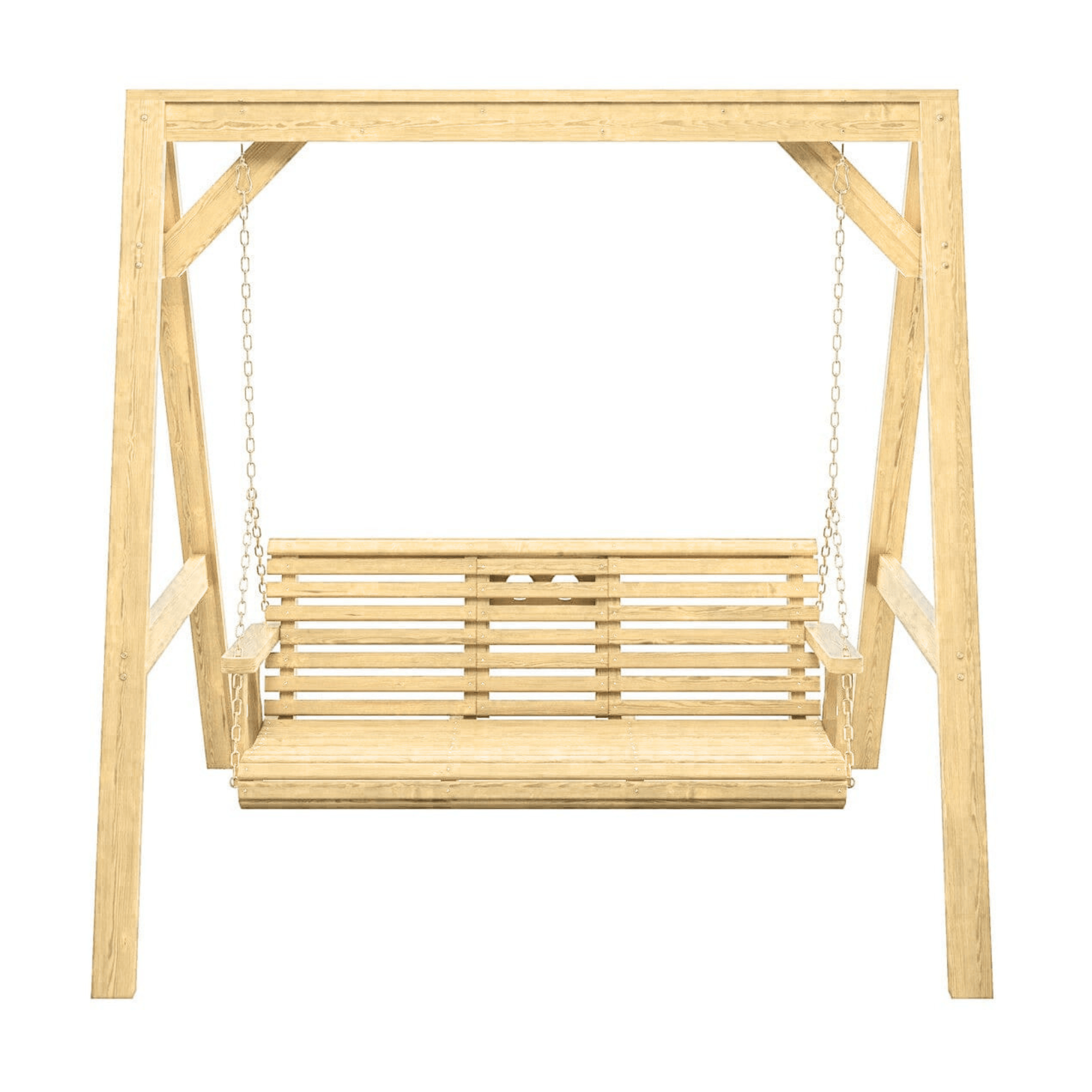 Amish Casual Console Porch Swing with A-Frame Stand