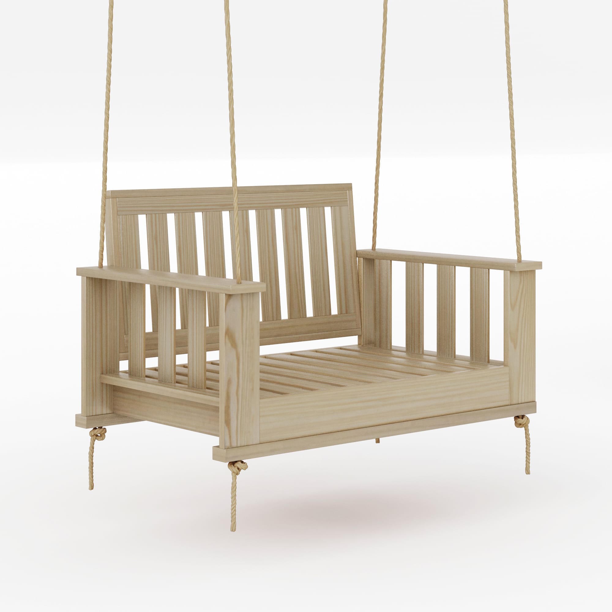 Amish Casual Rockford Daybed Swing Package with Included Cushions, Lounge, Unfinished