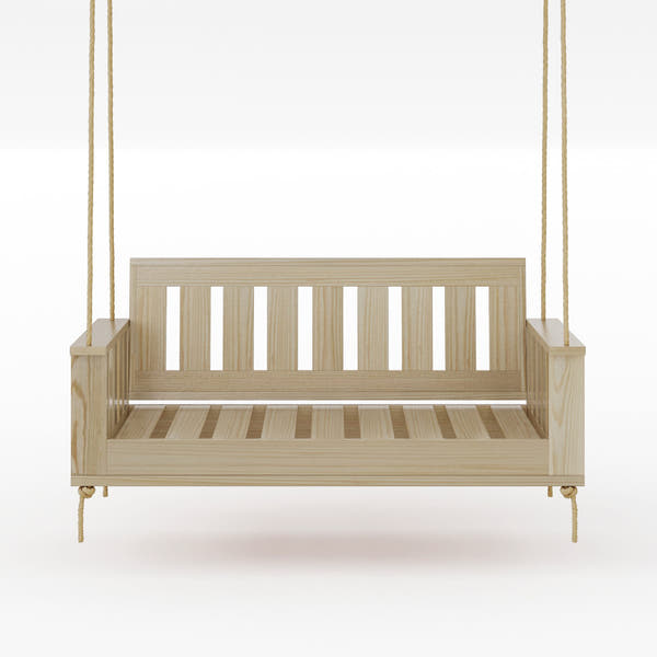 Amish Casual Rockford Daybed Swing Package with Included Cushions, Sofa, Unfinished with Clearcoat