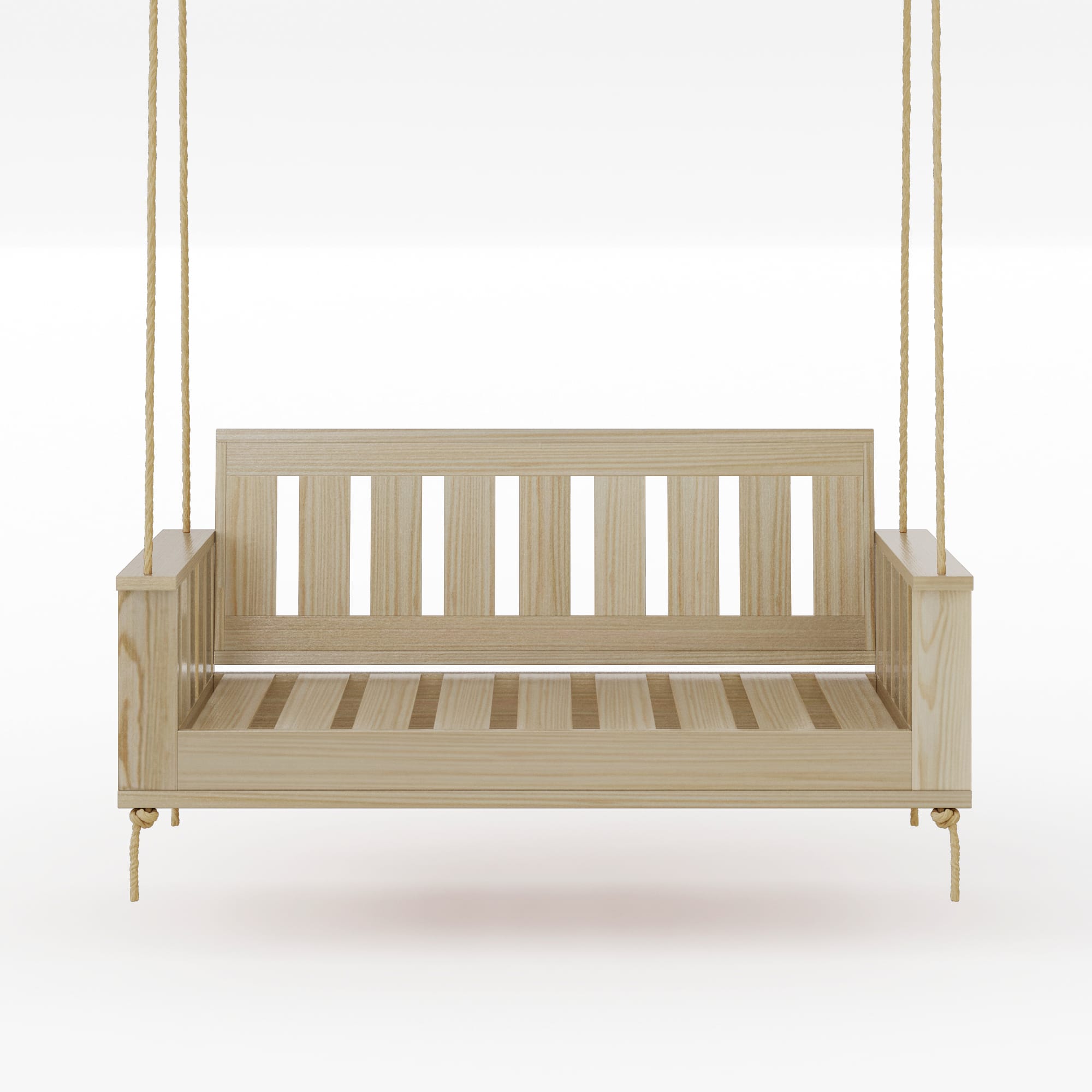 Amish Casual Rockford Daybed Swing Package with Included Cushions, Sofa, Unfinished with Clearcoat