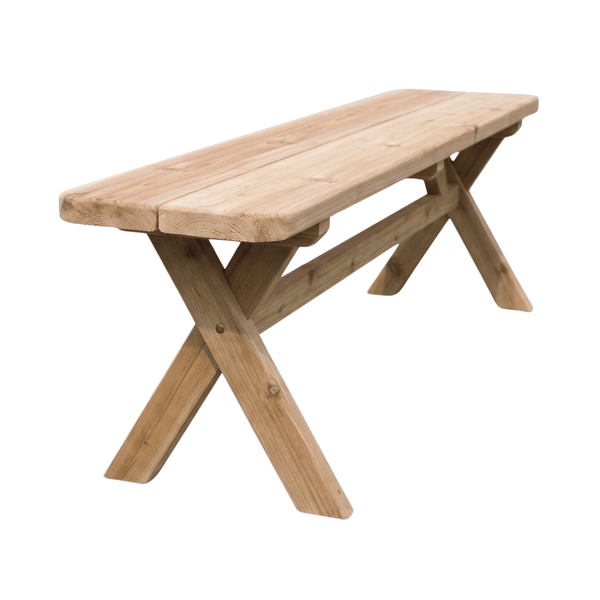 Keystone Amish Co. Red Cedar Crossleg Outdoor Bench
