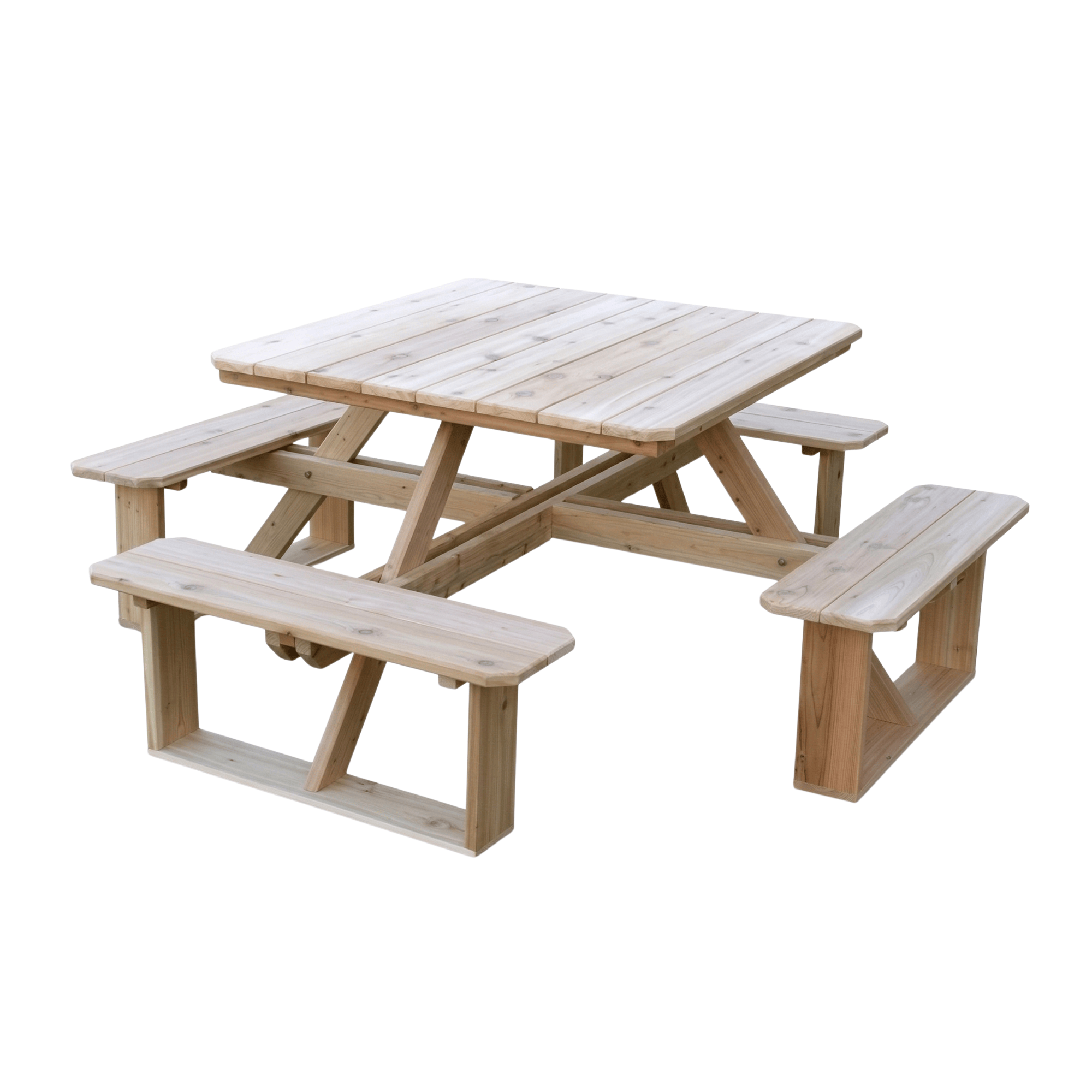 Keystone Amish Co. Red Cedar 44" Square Walk-In Outdoor Table