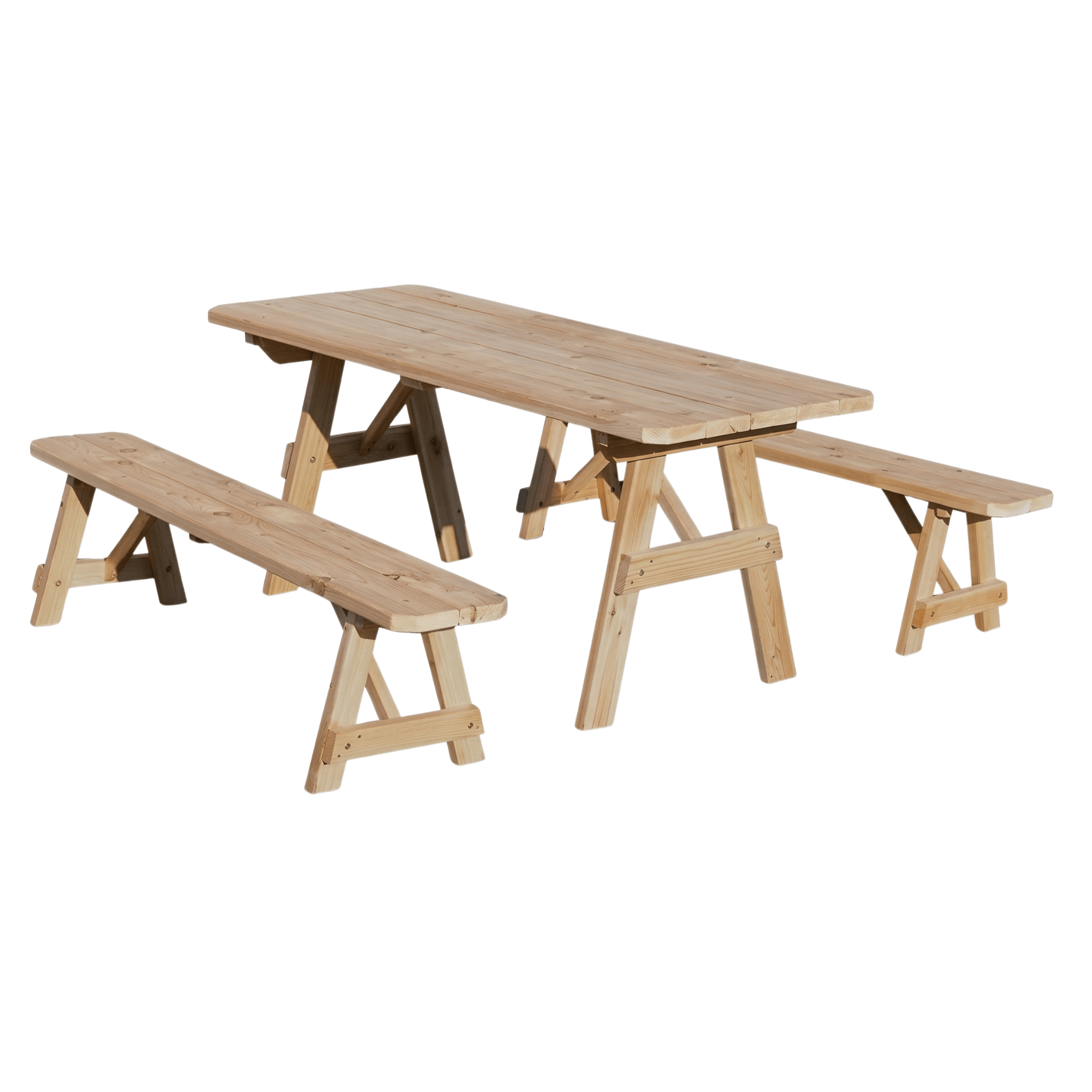 Keystone Amish Co. Red Cedar Traditional Outdoor Table with Benches