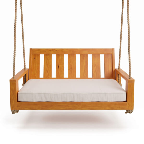 Amish Casual Twin Uptown Porch Swing Bed in Cedar Stain
