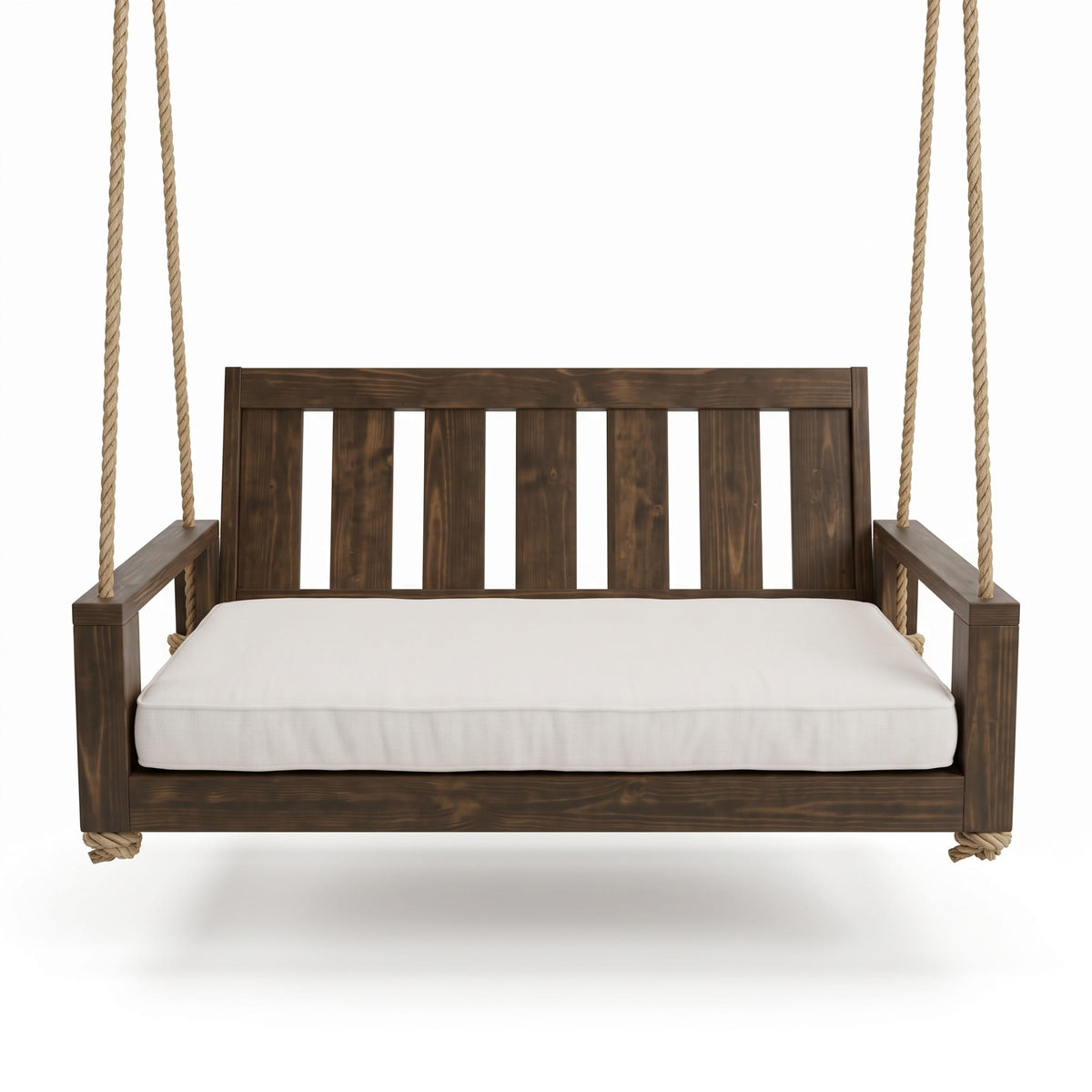 Amish Casual 4 Foot Uptown Porch Swing Bed in Dark Walnut Stain