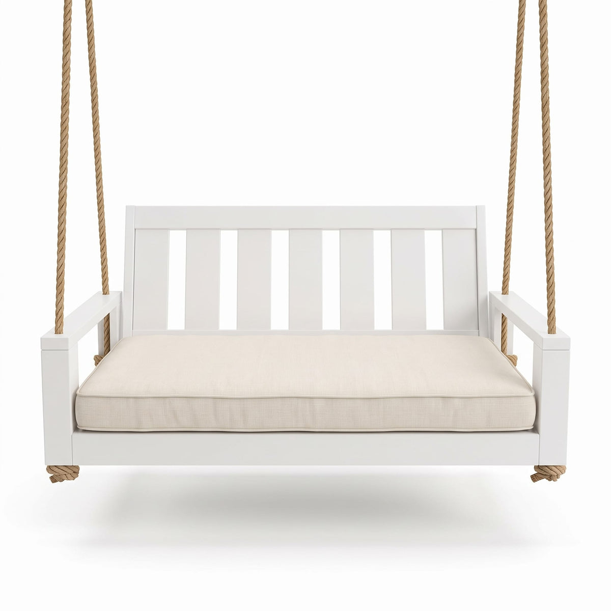 Amish Casual 4 Foot Uptown Porch Swing Bed in Pure White Paint